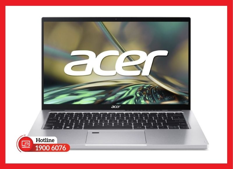 Khối pin dẹt mỏng được lắp cố định bên trong nắp đáy Acer Spin 3 SP314-55