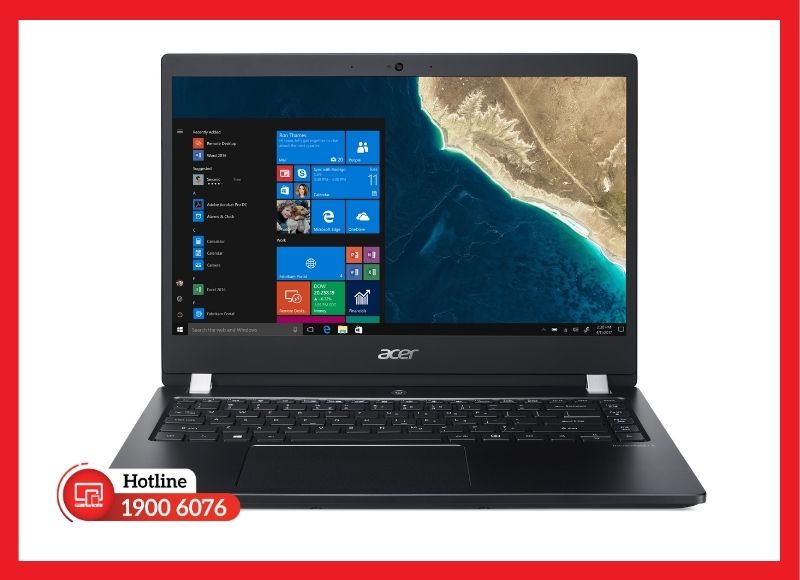 Viên pin mỏng dẹt nằm gọn bên trong thân máy Acer TravelMate X3 TMX314-51