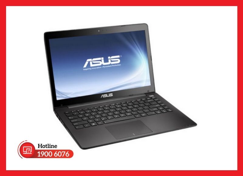 Pin dẹt ASUS X453 nằm âm bên trong máy ngay bên dưới cụm bàn di chuột