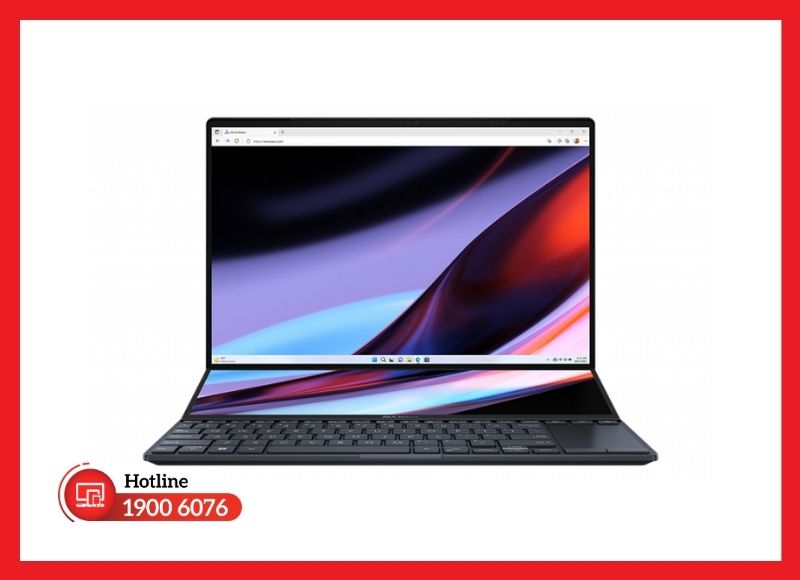 Khối pin 76Wh nằm gọn dưới khung máy hai màn hình cao cấp