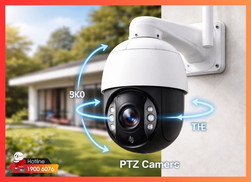 Camera PTZ quan sát diện rộng, xoay quét linh hoạt và tăng hiệu quả giám sát khu vực lớn