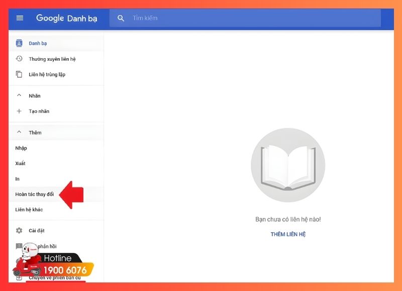 Khôi phục từ Google Contacts
