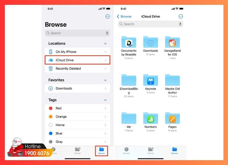 Kiểm tra ứng dụng Tệp (Files) và iCloud Drive