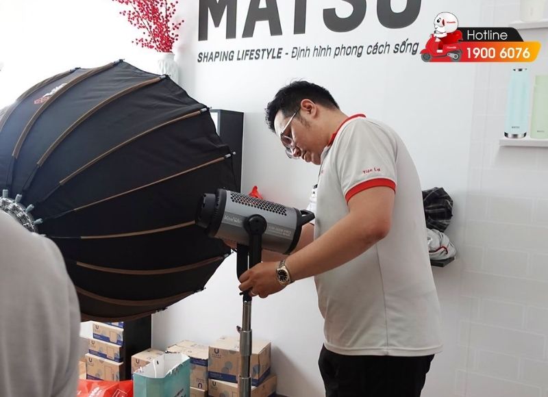 Setup góc livestream chuyên nghiệp cho thương hiệu Matsu