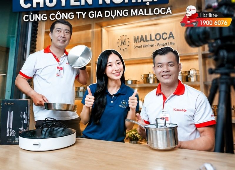 Studio livestream do iCare60 thiết kế cho thương hiệu Malloca
