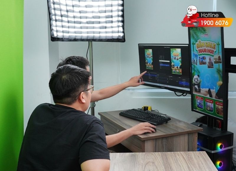 Biến không gian nhỏ thành studio livestream cho J Travel