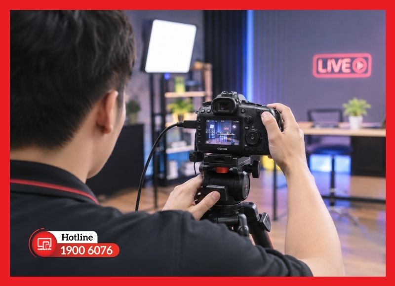Thiết lập máy ảnh Canon trước khi livestream
