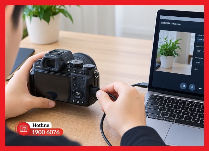 Kết nối máy ảnh Fujifilm với máy tính qua cáp USB