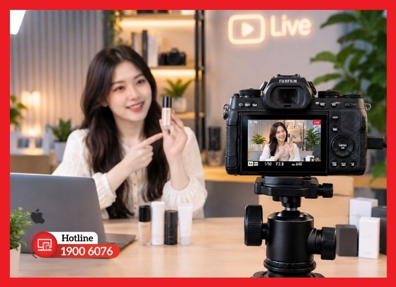 Máy ảnh Fujifilm được sử dụng làm camera cho livestream