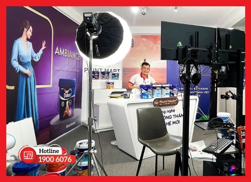 Mẫu phòng livestream giới thiệu sản phẩm và chốt đơn đa nền tảng