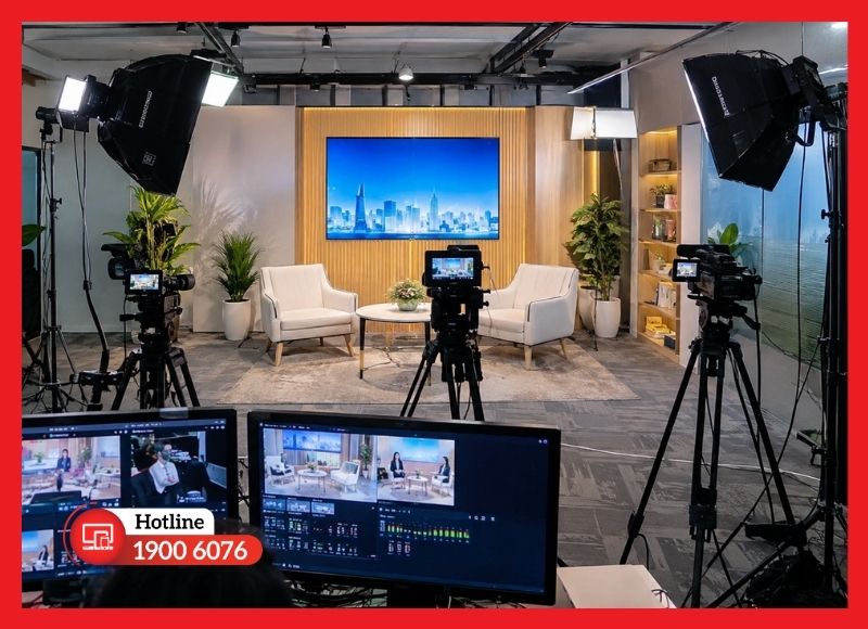Mẫu studio livestream chuyên nghiệp cho doanh nghiệp