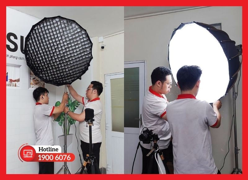 Bố trí đèn chính, đèn phụ và đèn nền để cân bằng ánh sáng livestream