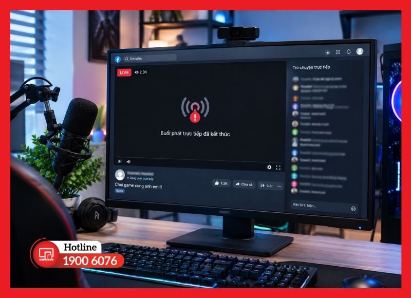 Livestream bị ngắt giữa chừng