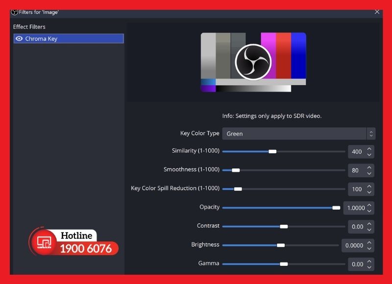 Thêm bộ lọc Chroma Key cho nguồn camera trong OBS Studio