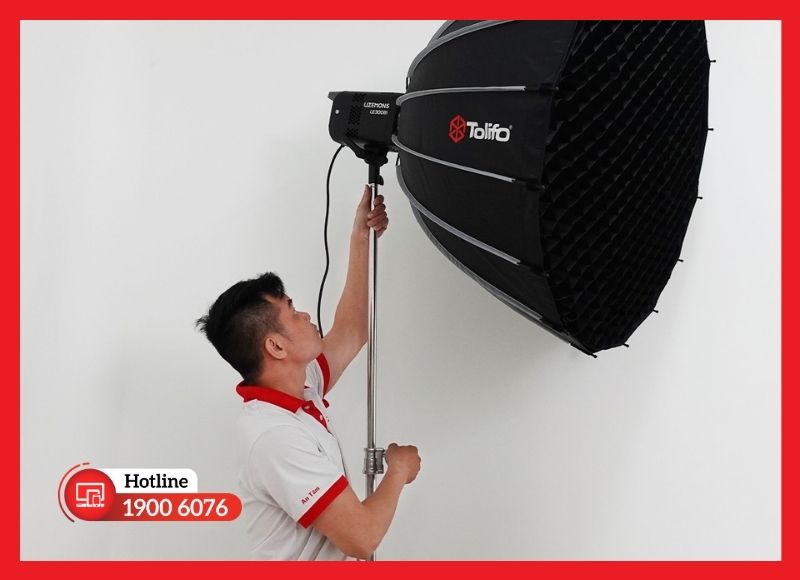 Sử dụng Softbox để làm mềm ánh sáng livestream