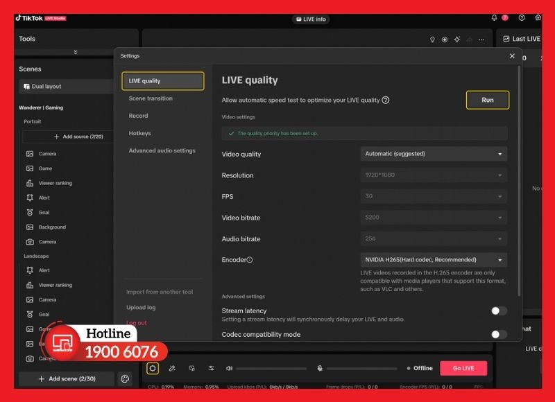 Tối ưu thiết lập chất lượng phù hợp trên TikTok