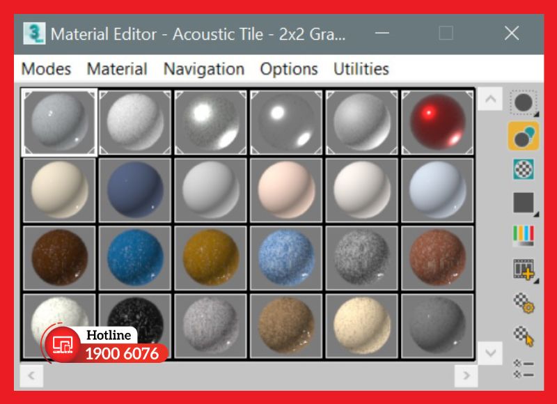 Tạo vật liệu và kết cấu chân thực với Material Editor trong 3ds Max