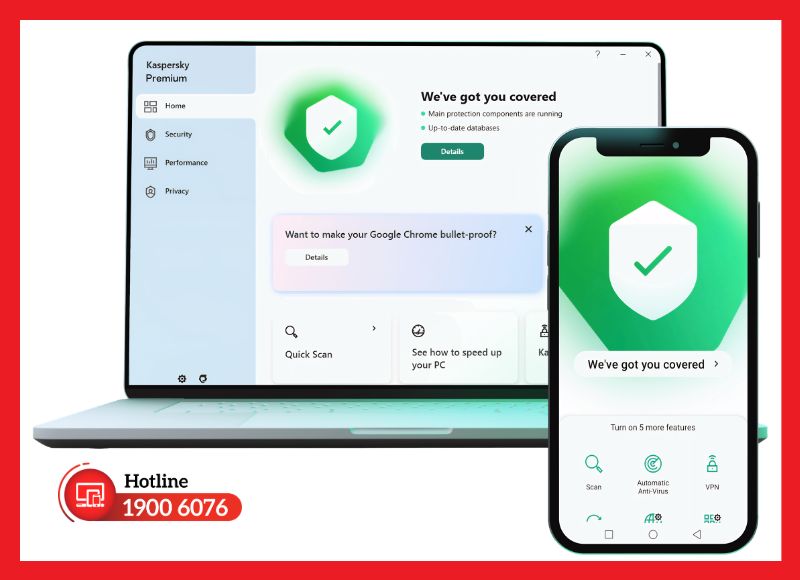 Kaspersky là lựa chọn hoàn hảo để bảo vệ dữ liệu và thiết bị của bạn khỏi mọi nguy cơ trực tuyến