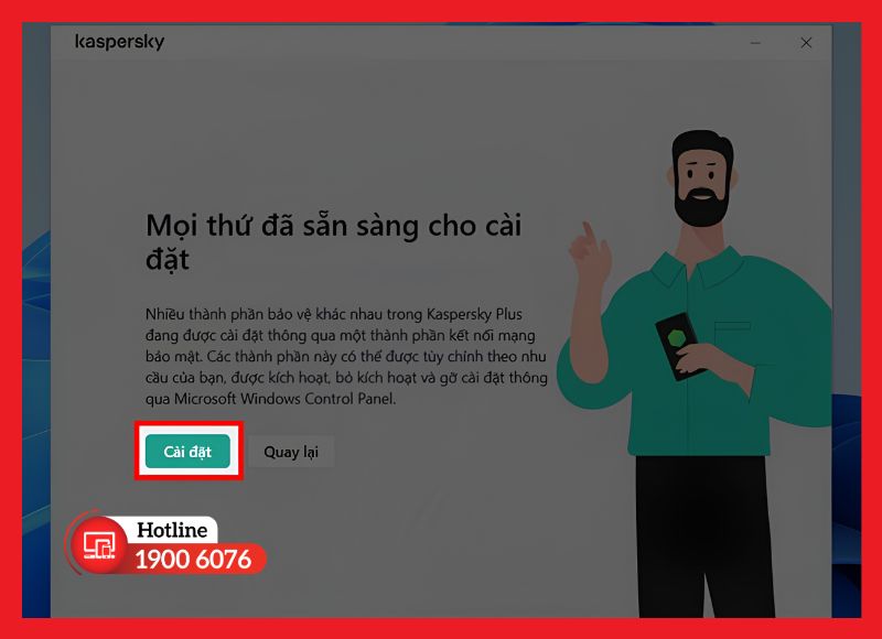 Nhấn vào nút "Cài đặt" để bắt đầu quá trình cài đặt phần mềm
