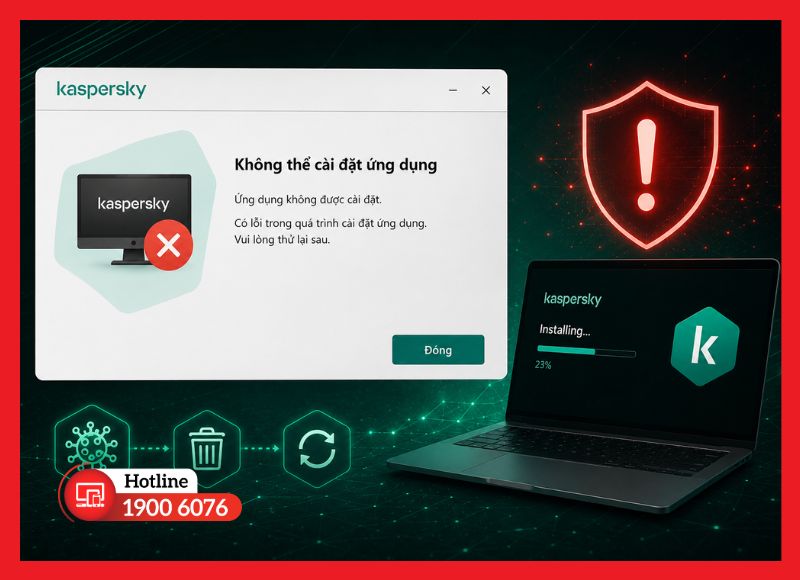 Lỗi không cài đặt được phần mềm Kaspersky