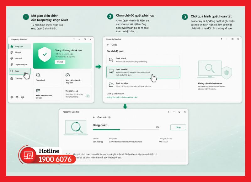Hướng dẫn chạy quét toàn bộ máy tính lần đầu bằng Kaspersky