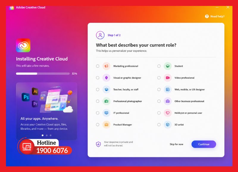 Khởi chạy file cài đặt và làm theo hướng dẫn trên màn hình