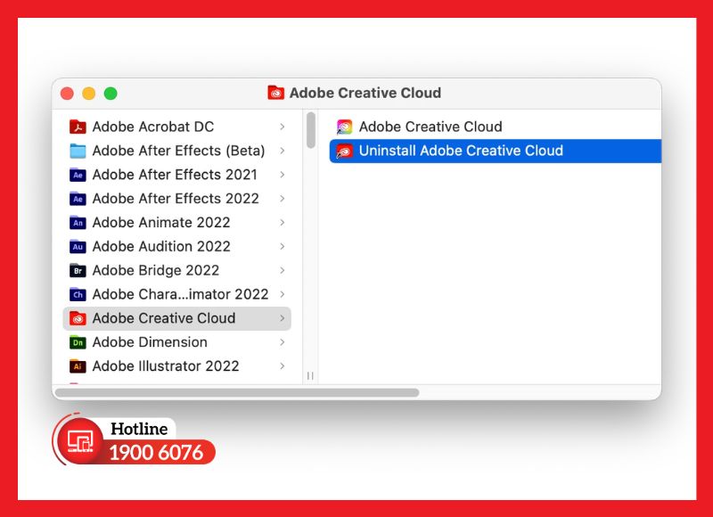Lỗi không thấy Premiere Pro trong danh sách Creative Cloud