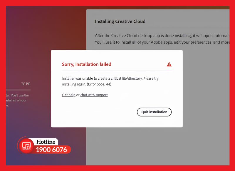 Hướng dẫn khắc phục lỗi cài đặt Adobe Creative Cloud