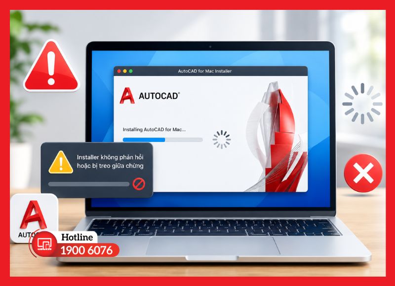 Cách xử lý khi installer AutoCAD bị treo hoặc không phản hồi