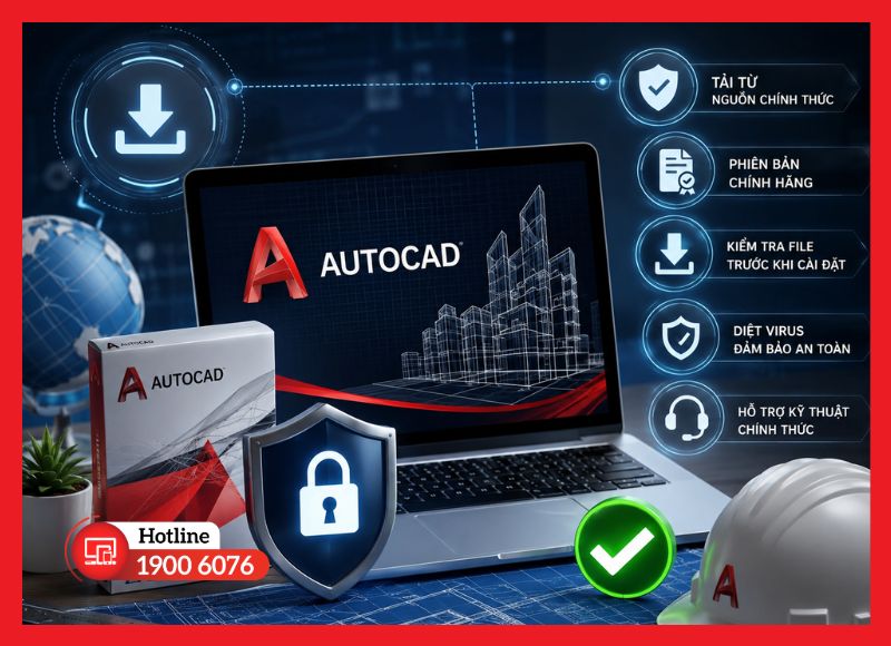 Những lưu ý quan trọng để tải và cài AutoCAD an toàn, đúng nguồn