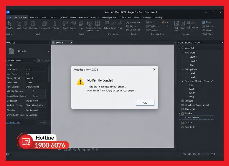 Tải thêm Content Library từ Autodesk Account nếu thiếu thư viện Family
