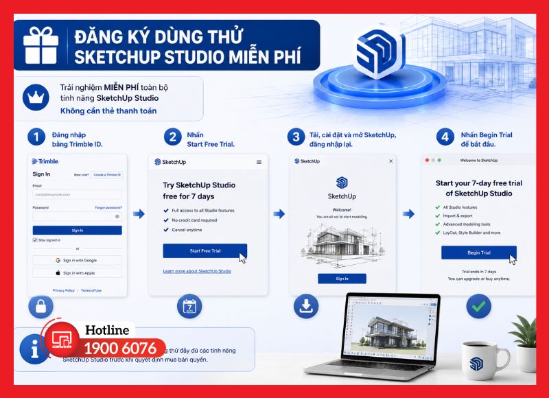 Đăng ký dùng thử SketchUp Studio miễn phí