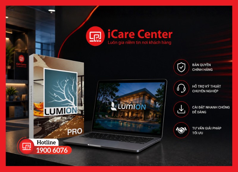 iCare Center - Địa điểm mua phần mềm Lumion Pro bản quyền uy tín