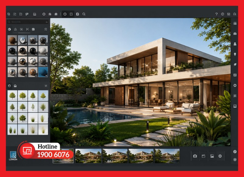 Render trực tiếp ngay trong môi trường thiết kế