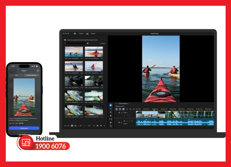 Premiere Pro làm việc linh hoạt trên mọi thiết bị