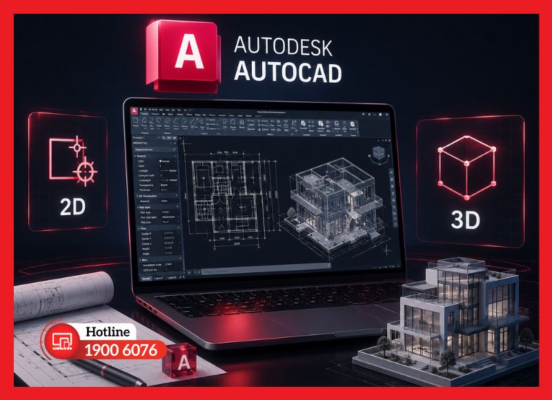 AutoCAD hỗ trợ thiết kế kỹ thuật 2D và 3D chính xác