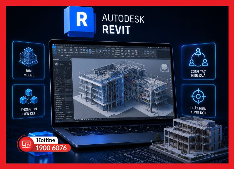 Revit hỗ trợ mô hình BIM trong thiết kế xây dựng