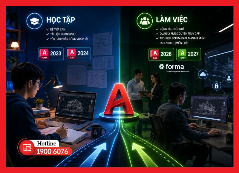 Chọn phiên bản AutoCAD phù hợp theo mục đích học tập hoặc làm việc