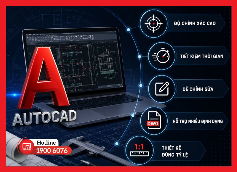 Các ưu điểm giúp AutoCAD tối ưu hiệu quả cho công việc thiết kế kỹ thuật