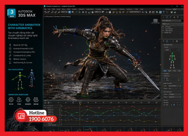 Thiết kế diễn hoạt nhân vật với công nghệ Kinematics trong 3Ds Max