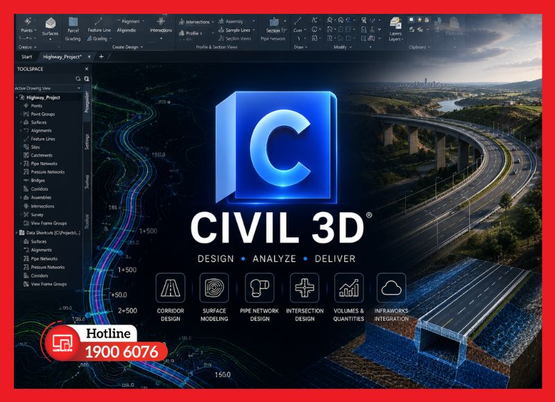 Civil 3D - phần mềm thiết kế hạ tầng và xây dựng dân dụng theo chuẩn BIM