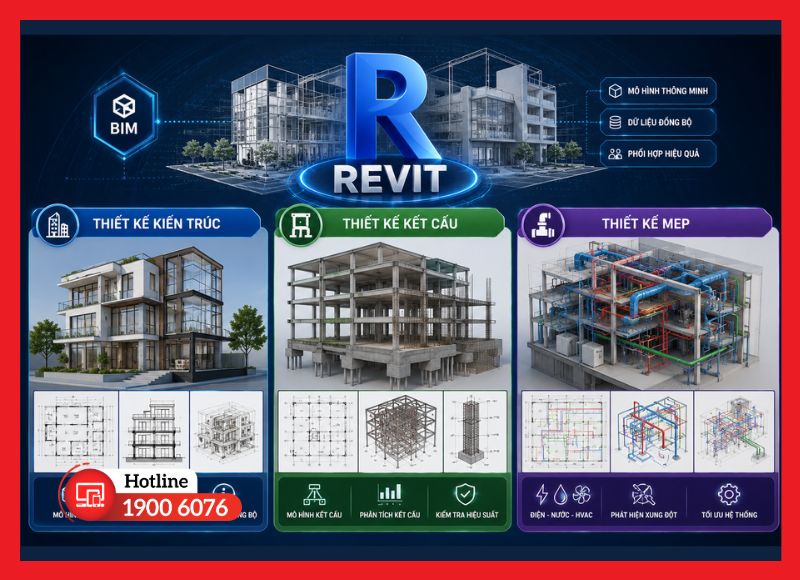 Ba ứng dụng chính của phần mềm Revit trong thiết kế công trình