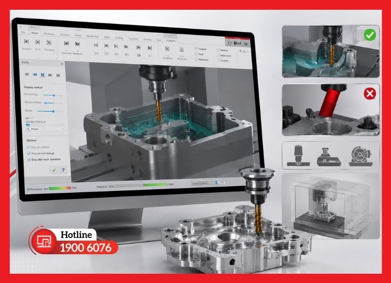 Mô phỏng và kiểm tra đường chạy dao