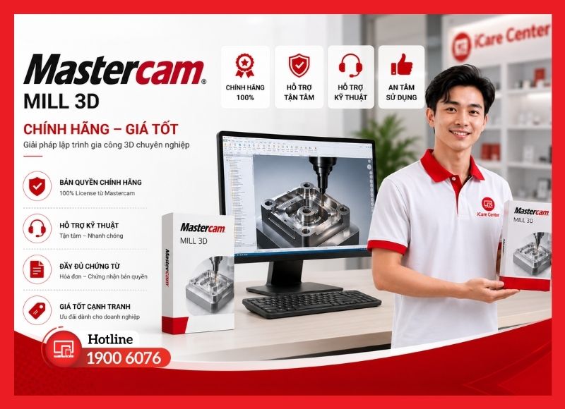 iCare Center - Địa chỉ mua Mastercam Mill 3D chính hãng, giá tốt