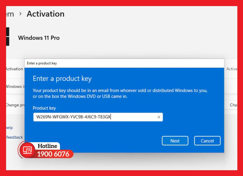 Nhận Product Key nhanh chóng và kích hoạt bản quyền trực tuyến