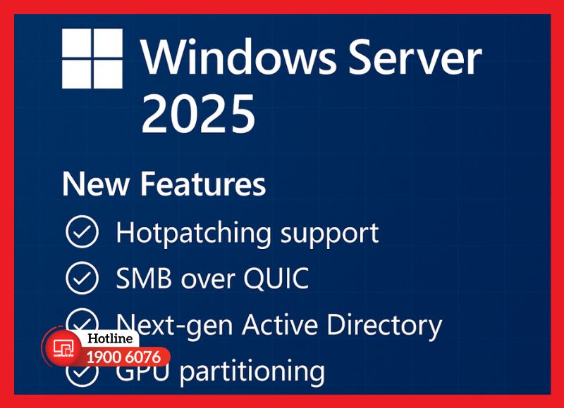 Các tính năng nổi bật trên Windows Server 2025 Essentials