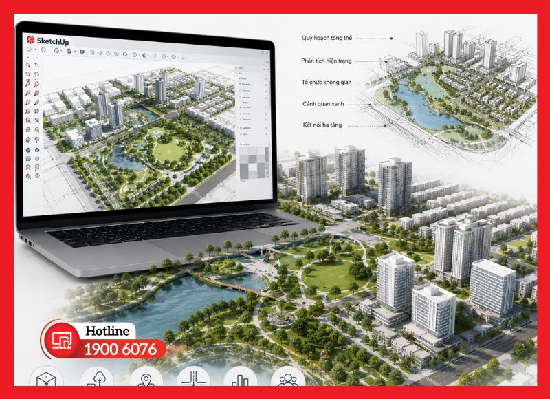 Ứng dụng SketchUp trong thiết kế cảnh quan và quy hoạch đô thị