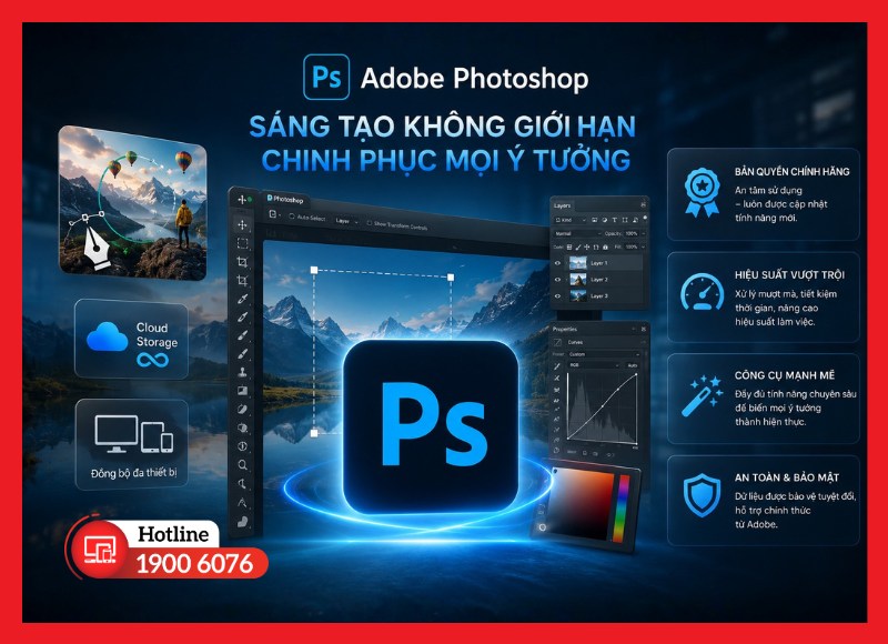 Những tính năng nổi bật của Photoshop bản quyền