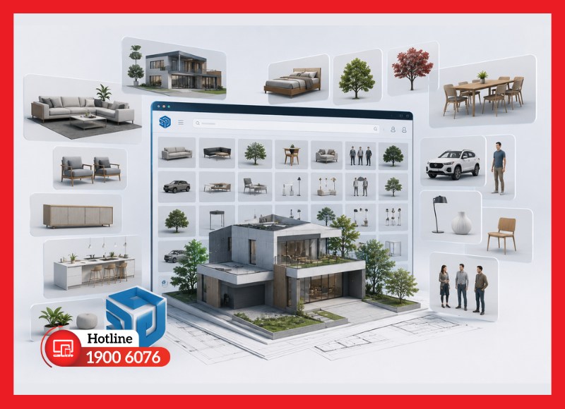 Bộ công cụ dựng hình chuyên nghiệp cho kiến trúc và nội thất