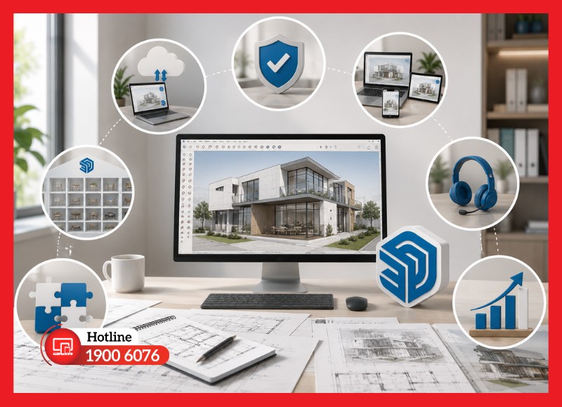 Lợi ích khi sử dụng SketchUp Pro bản quyền trong công việc